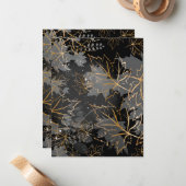 Carte De Correspondance Feuilles d'or 5 (Devant/Arrière en situation)