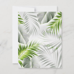 Carte De Correspondance Feuilles tropicaux 1