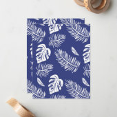 Carte De Correspondance Feuilles tropicaux 15 (Devant/Arrière en situation)