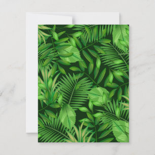 Carte De Correspondance Feuilles tropicaux 3