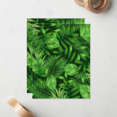 Carte De Correspondance Feuilles tropicaux 3 (Devant/Arrière en situation)