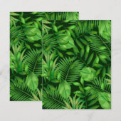 Carte De Correspondance Feuilles tropicaux 3 (Devant / Derrière)