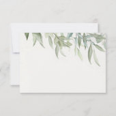 Carte De Correspondance Feuilles vert aquarelle simple personnalisés (Dos)