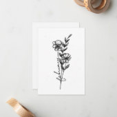 Carte De Correspondance Février mois de la naissance (Devant/Arrière en situation)