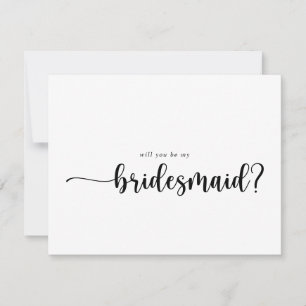 Carte De Correspondance Fiche de proposition de Calligraphy Bridesmaid