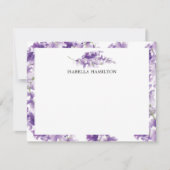 Carte De Correspondance Fiche papier Mariage Lavender (Devant)