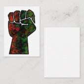 Carte De Correspondance fierté noire drapeau panafricain rouge vert unité (Devant / Derrière)