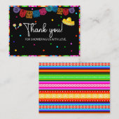 Carte De Correspondance Fiesta aquarelle merci baby shower (Devant / Derrière)
