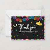 Carte De Correspondance Fiesta aquarelle merci baby shower (Devant)