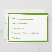 Carte De Correspondance Fill-In-The-Blank "Handwritten" Thank You Notes (Devant)