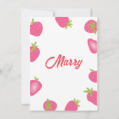 Carte De Correspondance Fille aux fraises Douce Saint-Valentin (Dos)