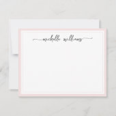 Carte De Correspondance Fille Blush Stylish Calligraphie Script Signature  (Devant)