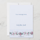 Carte De Correspondance Fille Chic Roses rose et bleu (Dos)