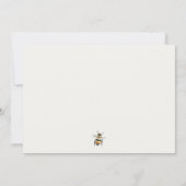 Carte De Correspondance Fille Fleur sauvage Jaune À Abeille Neutre (Dos)