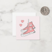 Carte De Correspondance Fille rose Basket (Devant/Arrière en situation)