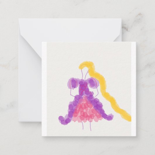 Carte De Correspondance Filles Fleur Rapunzel  (Devant)
