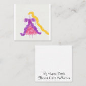 Carte De Correspondance Filles Fleur Rapunzel  (Devant / Derrière)