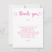 Carte De Correspondance Filles Message Personnalisé Remplir En Merci (Devant)