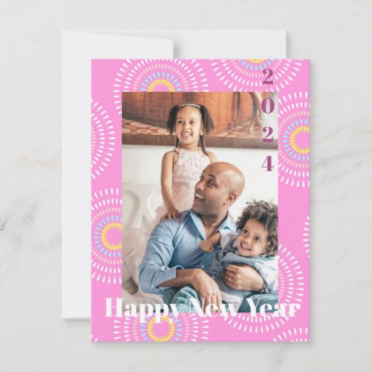 Carte De Correspondance Fireworks rose japonais (Devant)