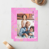 Carte De Correspondance Fireworks rose japonais (Devant/Arrière en situation)