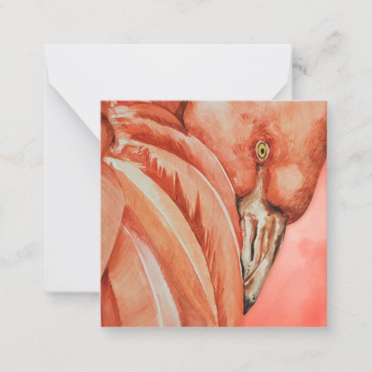 Carte De Correspondance Flamant rose (Devant)