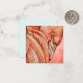 Carte De Correspondance Flamant rose (Devant/Arrière en situation)