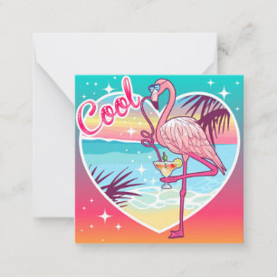 Carte De Correspondance Flamant rose cool