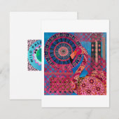 Carte De Correspondance Flamant rose floral (Devant / Derrière)