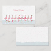 Carte De Correspondance Flamingo de Noël (Devant / Derrière)