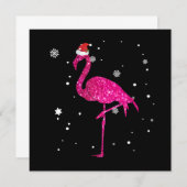 Carte De Correspondance Flamingo de Noël Essentiel (Devant / Derrière)