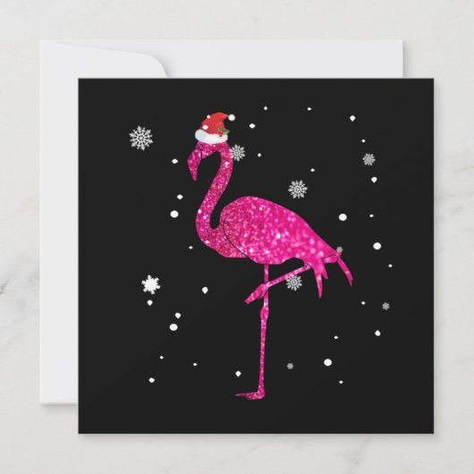 Carte De Correspondance Flamingo de Noël Essentiel (Devant)