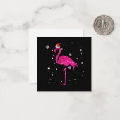 Carte De Correspondance Flamingo de Noël Essentiel (Devant/Arrière en situation)