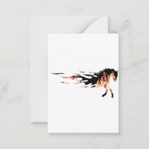 Carte De Correspondance Flammes du cheval, Logo du cheval, Cheval