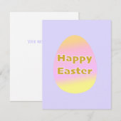Carte De Correspondance Flat Easter Card (Devant / Derrière)