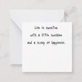 Carte De Correspondance Flat Greeting Card (Dos)