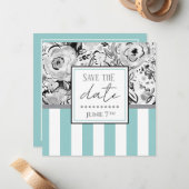 Carte De Correspondance Flat Note Card - Save the Date (Devant/Arrière en situation)