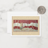 Carte De Correspondance Flat Note Card with Minoan Grifon (Devant/Arrière en situation)