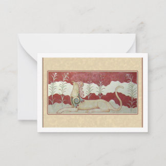 Carte De Correspondance Flat Note Card with Minoan Grifon
