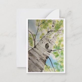 Carte De Correspondance Flat Note Card with Original Watercolor 