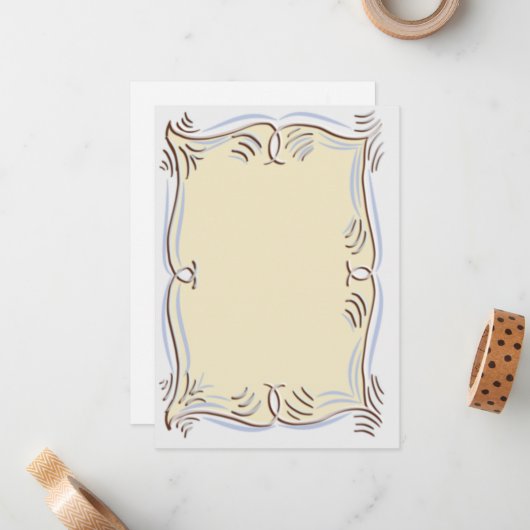 Carte De Correspondance flat notecard (Devant/Arrière en situation)