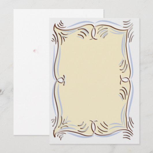 Carte De Correspondance flat notecard (Devant / Derrière)