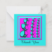 Carte De Correspondance Flat Peace Signs Thank You Cards (Devant)