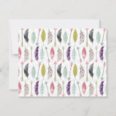 Carte De Correspondance Flèches et plumes Monogramme Motif (Dos)