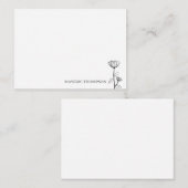 Carte De Correspondance Fleur à main simple (Devant / Derrière)