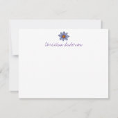 Carte De Correspondance Fleur Boho (Dos)
