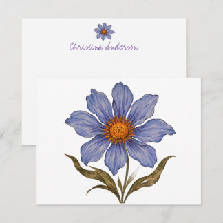Carte De Correspondance Fleur Boho