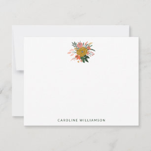 Carte De Correspondance Fleur botanique minimaliste simple personnalisée
