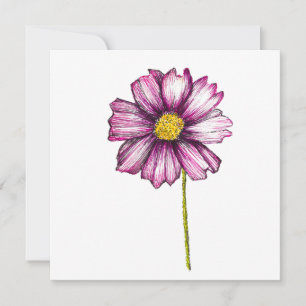 Carte De Correspondance Fleur Cosmos