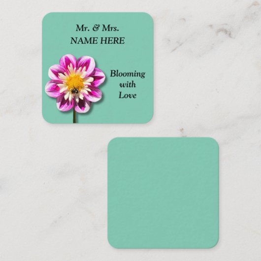 Carte De Correspondance Fleur d'amour (Devant / Derrière)