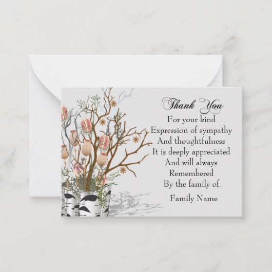 Carte De Correspondance Fleur Dans Le Merci Pot (Devant)